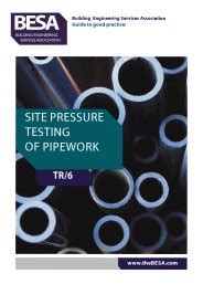 site pressure testing of pipework